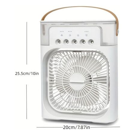 Portable Air Conditioners Fan, Ultra Quiet Personal Small Cooling Misting Fan for Makeup, Home, Office, Travel (White)