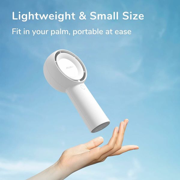 Handheld Turbo Fan, 16H Max Cooling Time, Mini Portable Hand Fan for Travel, Outdoor, Home, Office White