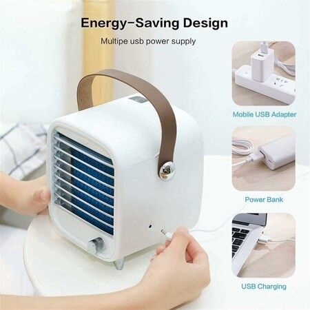 Portable Air Conditioner, Personal Air Cooler, Portable Mini Air Fan, Small Desktop Cooling Fan