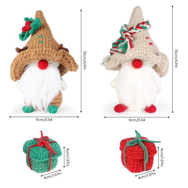 Christmas Crochet Kit for Beginners, Crochet Starter Kit  Tutorials, Crochet Kits for Adults and Kids, DIY Craft Supplies, Christmas Gnome Decoration