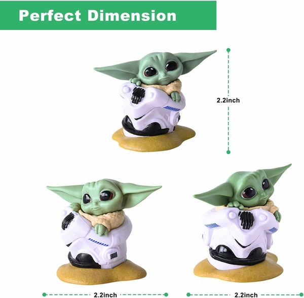 Baby Yoda Gifts,Baby Yoda Action Figure 2.2-Inch,Baby Yoda Doll,Baby Yoda Toys for Kid, Souvenir Desk Decoration for Adult(6 Pack)