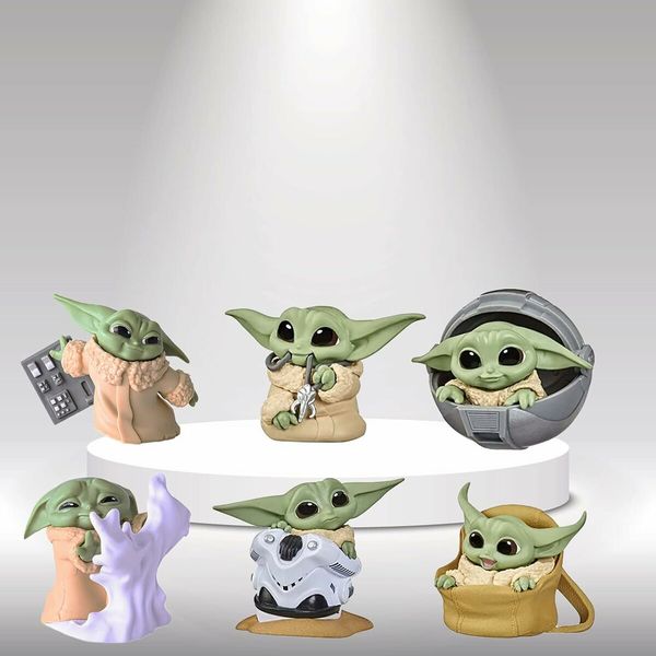 Baby Yoda Gifts,Baby Yoda Action Figure 2.2-Inch,Baby Yoda Doll,Baby Yoda Toys for Kid, Souvenir Desk Decoration for Adult(6 Pack)