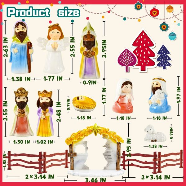 Nativity Advent Calendar 2023 Nativity Set for Kids Christmas Advent Calendar for Kids Boys Girls Teens Toddler Children Christian Religious Advent Calendar Gifts Toy