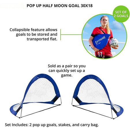 2PCS Portable Pop Up Soccer Goal Net Set for Kids or Adaults Trainning and Backyard Playing