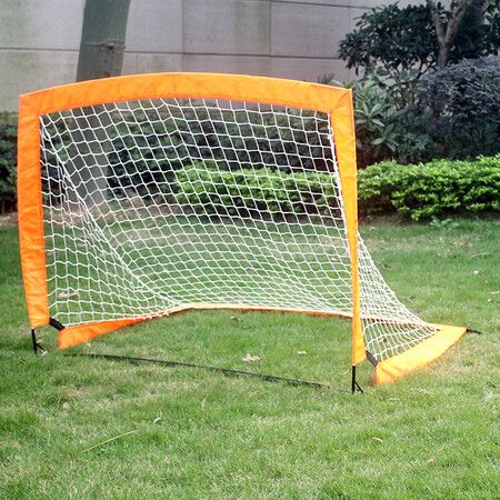 2 Pack 4 x 3 Size Portable Kid Soccer Goals for Backyard, Indoor and Outdoor Pop Up Soccer Goals,  120 x 90 x 90 cm Orange