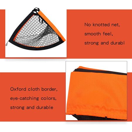 2 Pack 4 x 3 Size Portable Kid Soccer Goals for Backyard, Indoor and Outdoor Pop Up Soccer Goals,  120 x 90 x 90 cm Orange