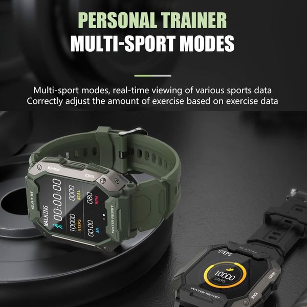 Smart Wristwatch Step Men Women Sports Outdoor Watch Running Male Christmas Father boyfriend husband christmas birthday Valentine  Gifts Camouflage Green