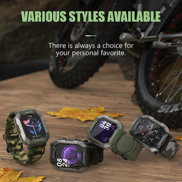 Smart Wristwatch Step Men Women Sports Outdoor Watch for Running Male Christmas Father boyfriend husband christmas birthday Valentine  Gifts Green