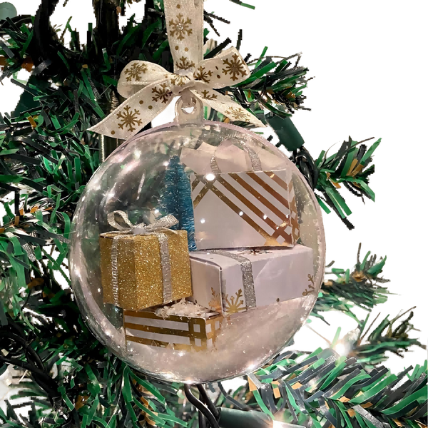 3pcs x 9cm Christmas Clear Tree Ball Home/Office Hanging Ornament Funny Christmas Decorations Wedding Party, Xmas, Thanksgiving Holiday Home Office Decor