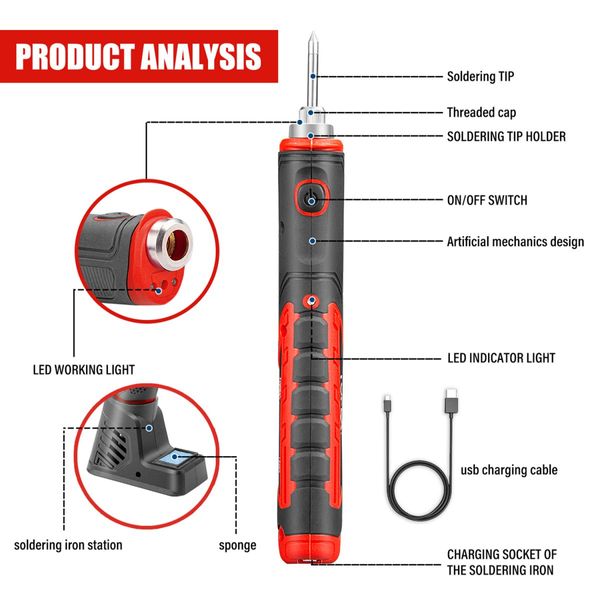 TOPEX 4V Max Cordless Glue Gun Soldering Iron Twin Kit