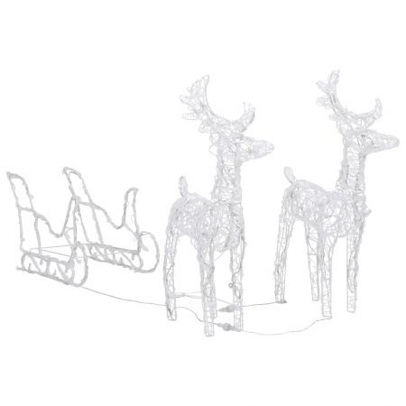 Reindeers & Sleigh Christmas Decoration 320 LEDs Acrylic