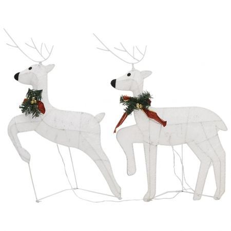 Christmas Reindeers 4 pcs White 80 LEDs