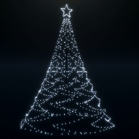 Christmas Tree with Spike Cold white 1400 LEDs 500 cm