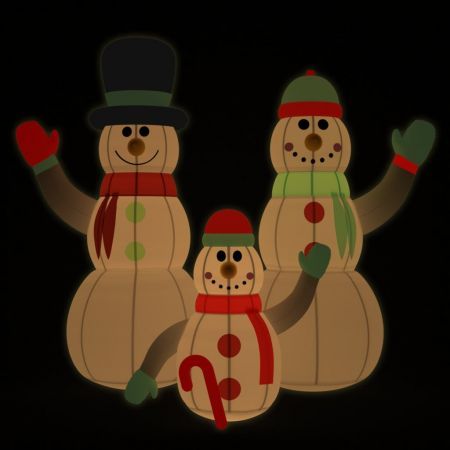 Inflatable Snowman Family with LEDs 500 cm