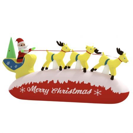 Christmas Inflatable Santa and Reindeer Decoration LED 145 cm