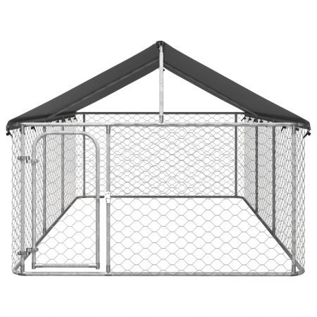 Outdoor Dog Kennel with Roof 400x200x150 cm