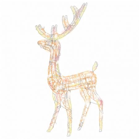 Acrylic Reindeer Christmas Decoration 140 LEDs 120 cm Colourful