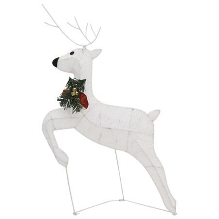 Reindeer & Sleigh Christmas Decoration 140 LEDs Outdoor White