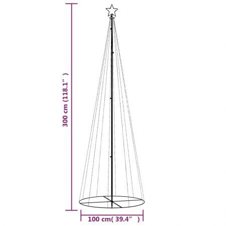 Christmas Cone Tree Cold White 310 LEDs 100x300 cm