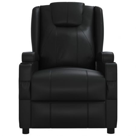 Stand up Massage Chair Black Faux Leather