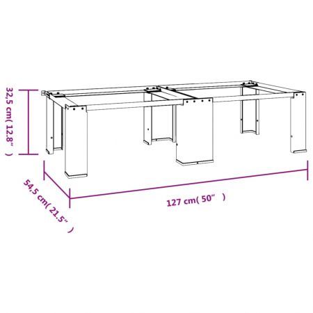 Double Washing and Drying Machine Pedestal White