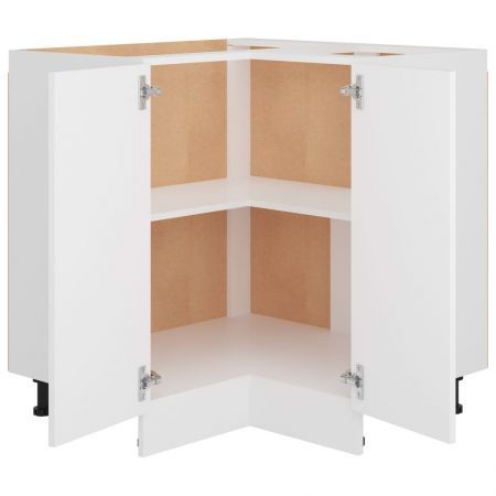 Corner Bottom Cabinet White 75.5x75.5x80.5 cm Engineered Wood