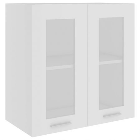 Hanging Glass Cabinet White 60x31x60 cm Engineered Wood