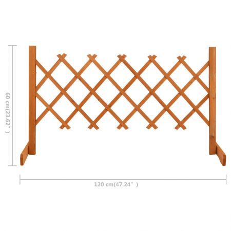 Garden Trellis Fence Orange 120x60 cm Solid Firwood