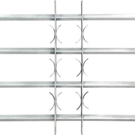 Adjustable Security Grille for Windows with 4 Crossbars 1000-1500 mm