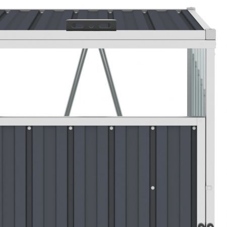 Double Garbage Bin Shed Anthracite 143x81x121 cm Steel