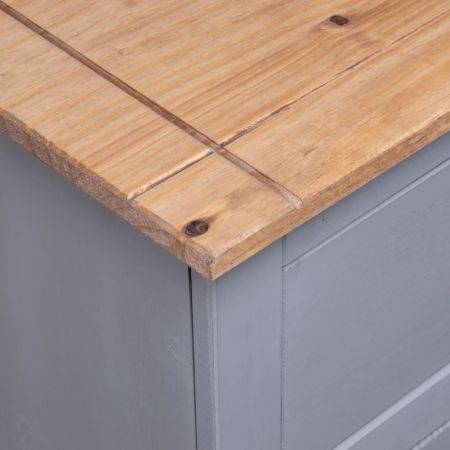 Sideboard Grey 93x40x80 cm Solid Pinewood Panama Range