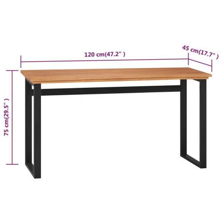 Desk 120x45x75 cm Solid Wood Teak