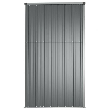 Garden Tool Shed Grey 161x89x161 cm Galvanised Steel