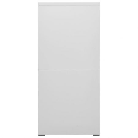 Filing Cabinet Light Grey 46x62x133 cm Steel