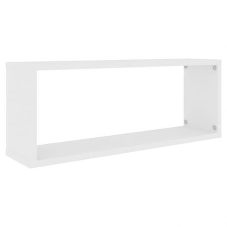 Wall Cube Shelves 4 pcs White 60x15x23 cm Engineered Wood