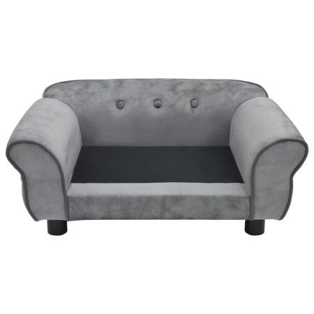 Dog Sofa Grey 72x45x30 cm Plush