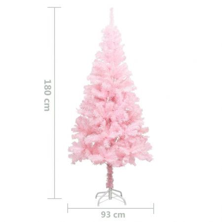 Artificial Christmas Tree with Stand Pink 180 cm PVC