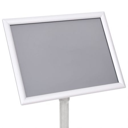 A4 Pedestal Poster Stand Silver Aluminium Alloy