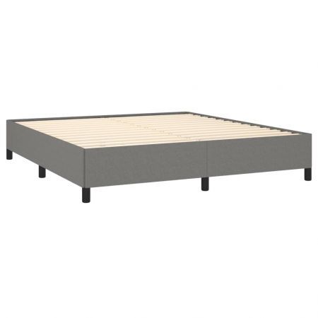 Bed Frame Dark Grey 152x203 cm Queen Fabric