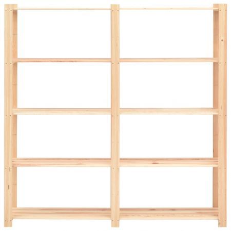 5-Tier Storage Rack 170x38x170 cm Solid Wood Pine 500 kg