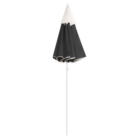 Outdoor Parasol with Steel Pole Anthracite 180 cm