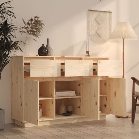 Sideboard 110x34x75 cm Solid Wood Pine