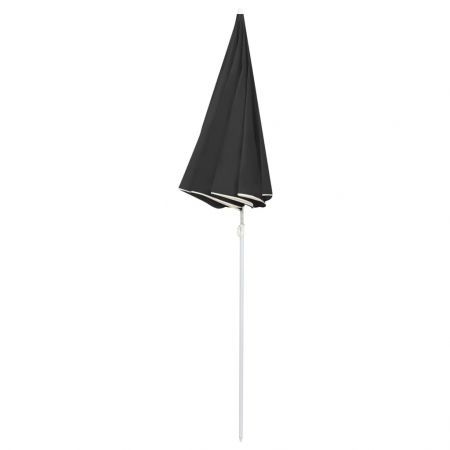 Outdoor Parasol with Steel Pole Anthracite 180 cm