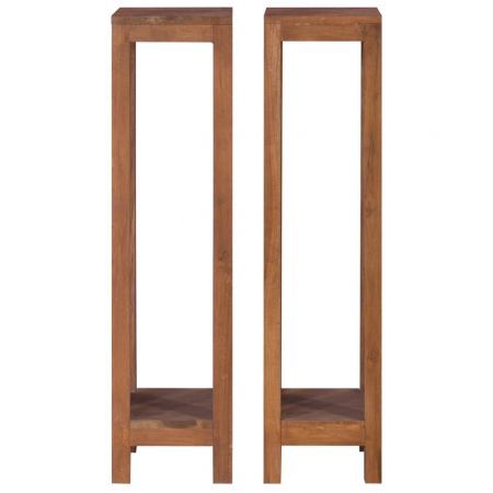 Plant Stands 2 pcs 25x25x100 cm Solid Teak Wood