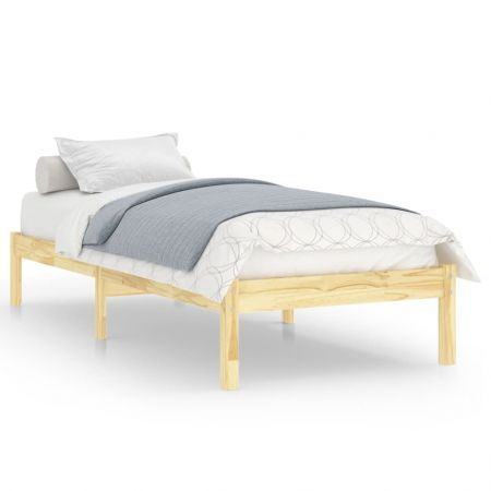 Bed Frame Solid Wood 92x187 cm Single Bed Size