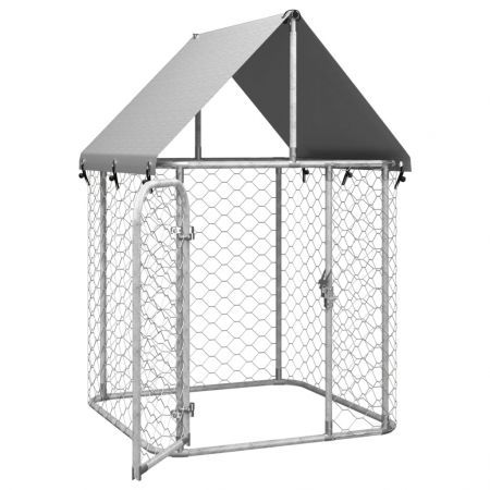 Outdoor Dog Kennel with Roof 100x100x150 cm