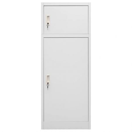 Saddle Cabinet Light Grey 53x53x140 cm Steel