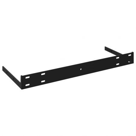 Floating Wall Shelf Black 80x23.5x3.8 cm MDF