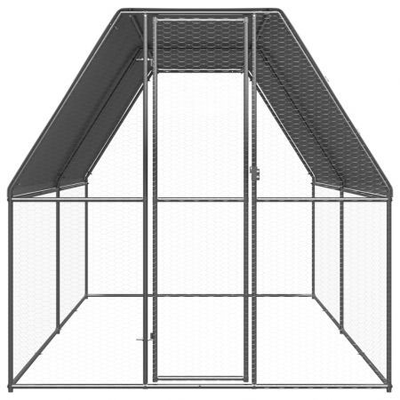 Outdoor Chicken Cage 2x4x2 m Galvanised Steel