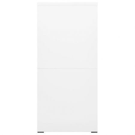 Filing Cabinet White 46x62x133 cm Steel